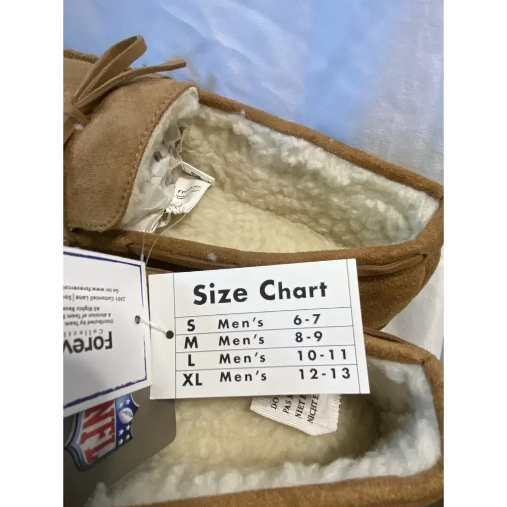 Forever Collectibles NY Jets Moccasin Slippers Men’s S 6-7 NWT Sherpa NFL